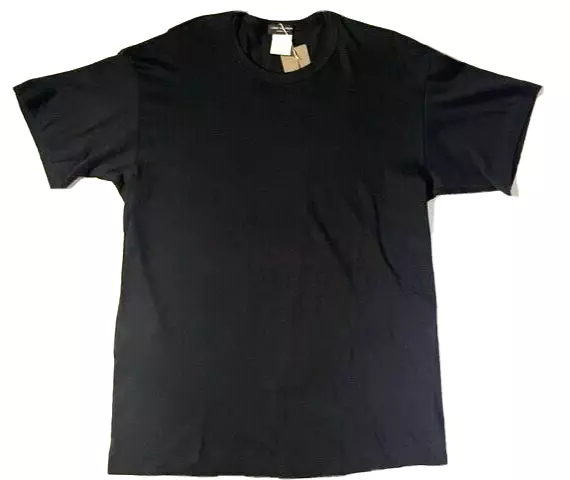 New COMME des GARCONS HOMME PLUS Tee T-shirt Black Cotton Knit sz M Japan