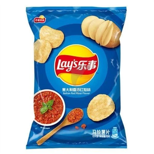 LAYS ITALIAN RED Meat Crisps Potato Chips Bag 70g x 3 Packs £11.89
