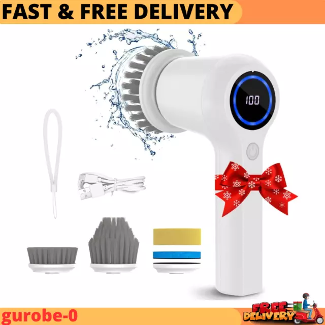 SYNOSHI | Electric Spin Scrubber, Power Cleaning Brush with 4 Replaceable Clean