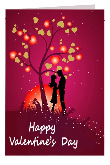 Happy Valentin Tag Schöne Grußkarte Multicolor für Geliebt Freunde