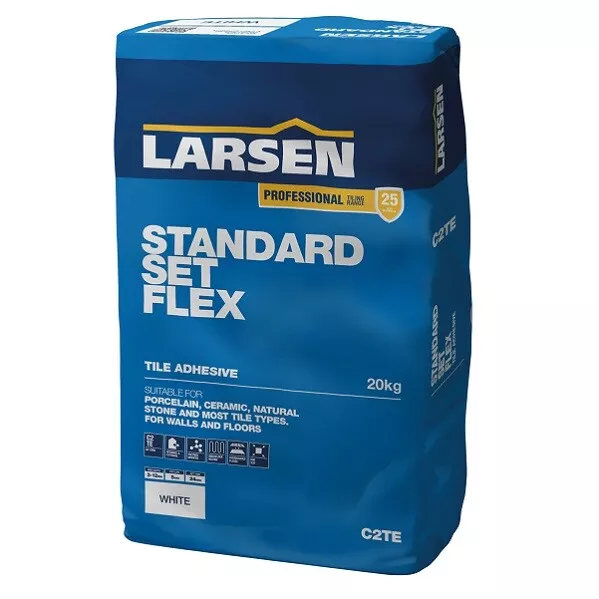 Larsen Standard Set Flex Flexible Floor and Wall Tile Adhesive 20kg (Blue)