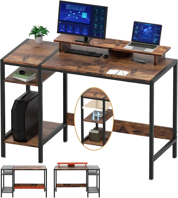 Computer Desk - 47” Gaming Desk, Home Office Desk with Storage, Small Desk with