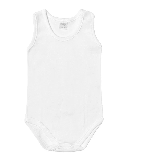 6 Body Neonato Spalla Larga Ellepi AF840 in 100% Cotone