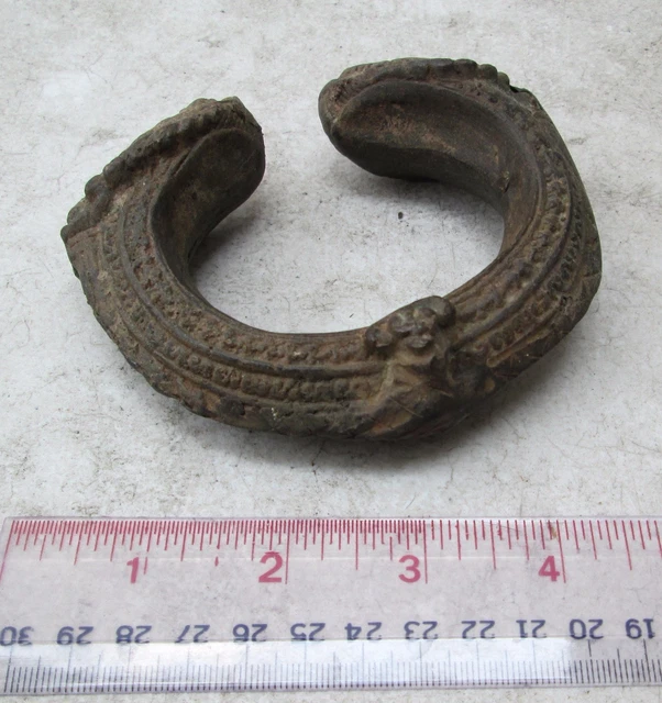 Vintage Khmer Bronze Warrior Bracelet Bangle Vintage Khmer Bronze Warrior Bracelet Bangle