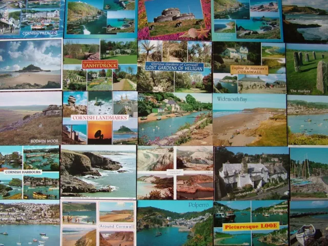 100 Unused Postcards of CORNWALL. Mainly 1980's onwards.