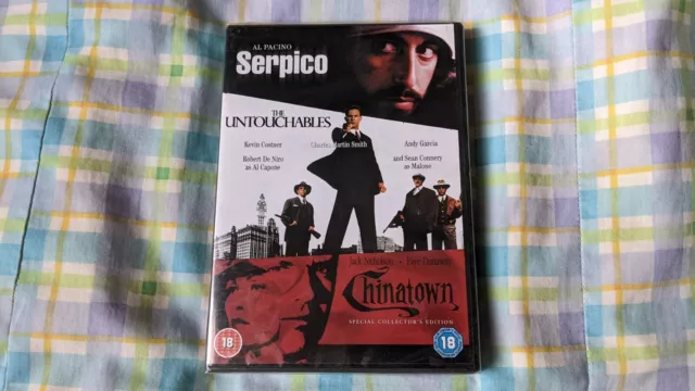 Serpico / The Untouchables / Chinatown - DVD- New & Sealed.