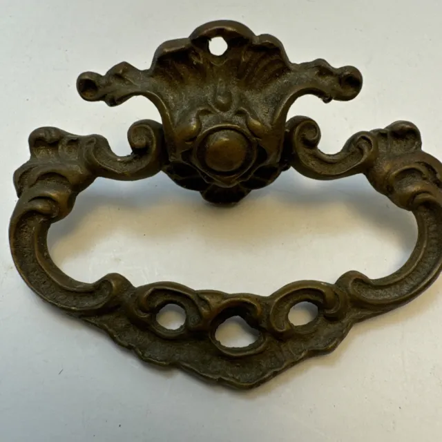 Lot of 4 Vintage Ornate Brass Drawer Pulls/Handles for Dresser or Cabinet: