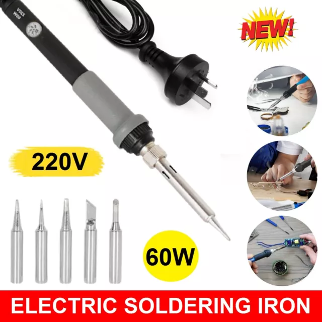 60W Soldering Iron Kit 60W Electric Welding Tool Adjustable Temperature 220V