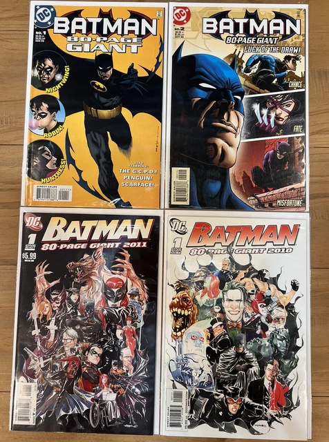 Batman 80 Page Giant Lot Of 4 #1 #2 One Shots 2010 2011 Dc Comics