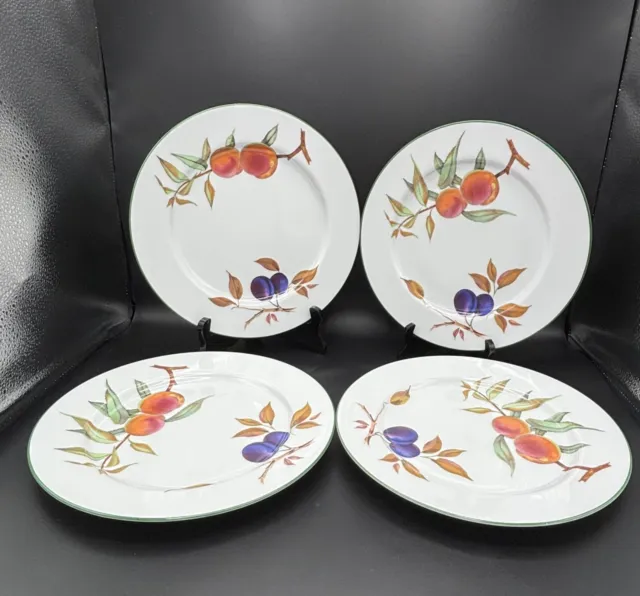 Royal Worcester 'Evesham Vale' Porcelain Dinner Plates 10" 1980's