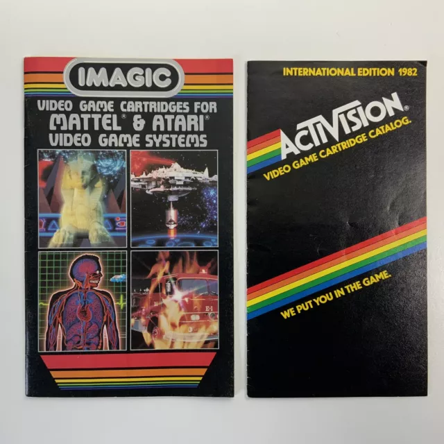 Cataloghi volantini videogiochi vintage 1982 Imagic Activision x 2 lotto in perfette condizioni B:9