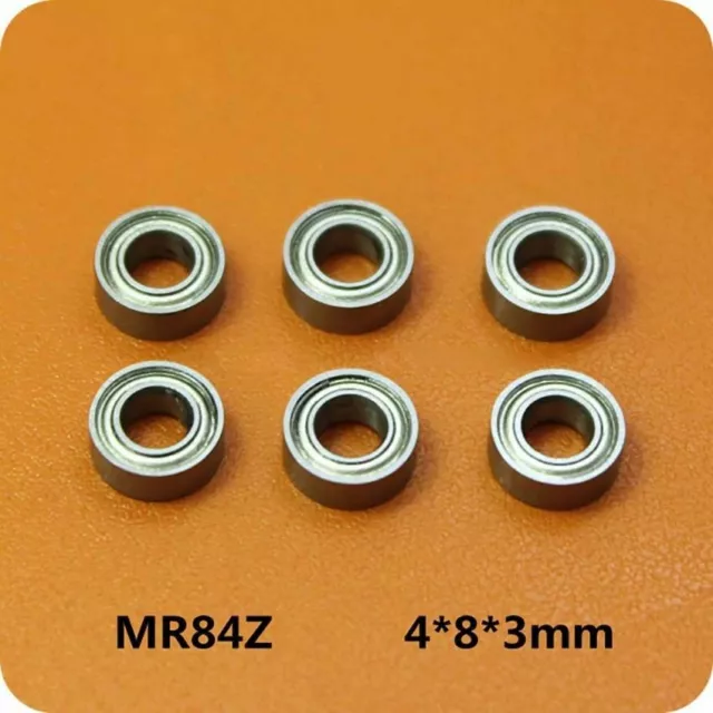 Miniature Deep Groove Ball Double Shield Bearings MR84ZZ 4x8x3mm Bearing Steel