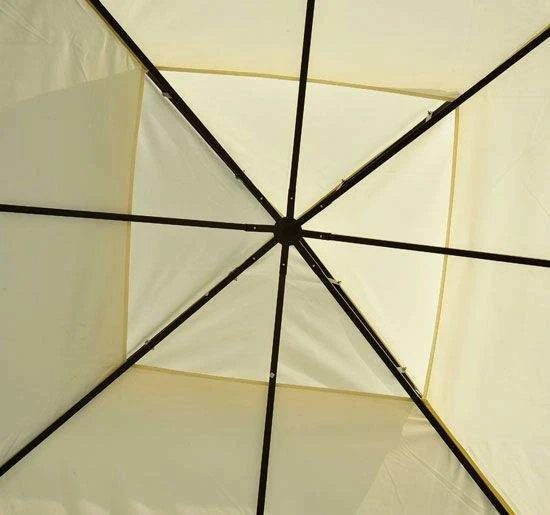 Pavillon Gartenpavillon Partyzelt Gartenzelt Garten Zelt Bierzelt 3X3M Beige 3