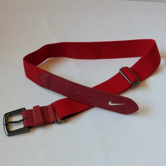 Nike Red Stretchy Unisex Baseball Belt OSFA Adjustable