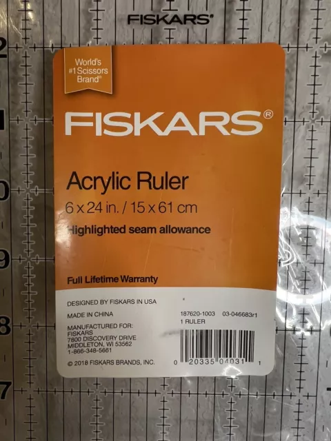 Fiskars 12-39817097J Donna Dewberry Acrylic Quilting Ruler 3.5 X 18.5 3pcs  