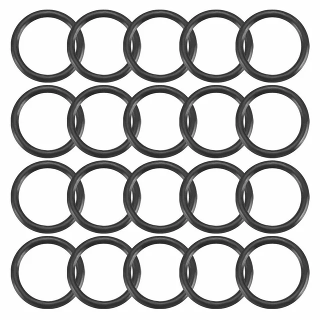 20pcs Black Nitrile Butadiene Rubber NBR O-Ring 6.5mm Inner Dia 1mm Width ✦KD