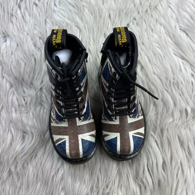 NWOB Dr. Martens Brooklee Union Jack Combat Boots Youth Kid's US 7 - EUR 23 2