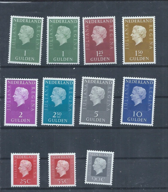 Netherlands stamps.  Higher values of  1969 Queen Juliana  MNH CV £40+  (AC310)