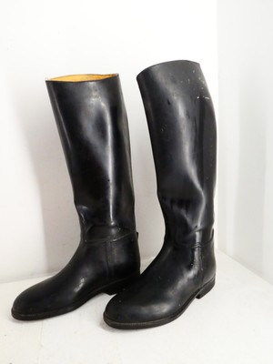 Vintage Elan ecuestre caballo inglés negro de mujer de Alto Botas Talla 6.5 EE UU. 