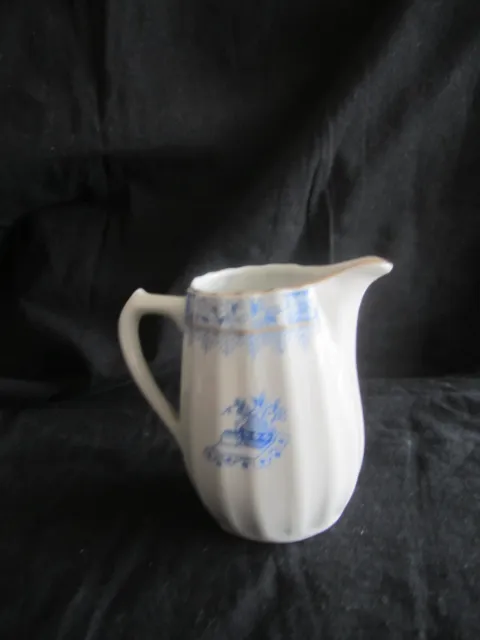 Jugendstil 100 Jahre alt Sahnekännchen Oskar Schaller Milch China Blau