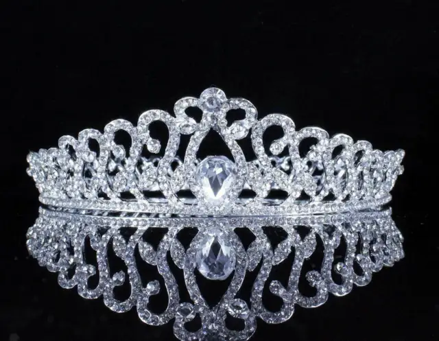 Sexy Full Crown Clear Austrian Crystal Rhinestone Tiara Pageant Bridal T11929