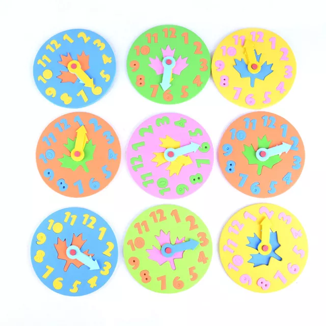 EVA Foam Number Clock Time Jigsaw Puzzle  Kids Learning Toy Free Shipping Y_tu