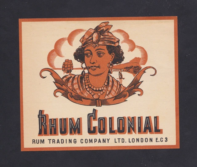 ANCIENNE ÉTIQUETTE Alcool France Rhum BN137575 Femme Musique Bâteau EUR