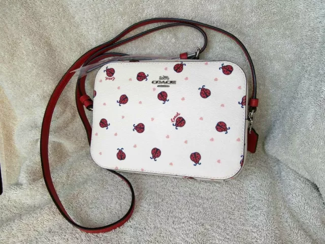 Mini camera bag top with ladybug print