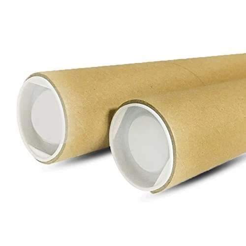2 Pack Mailing Tubes with Caps for Poster, Artwork Storage, Shipping