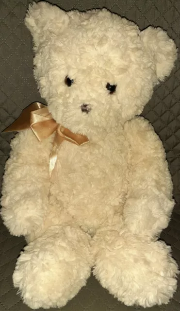 The Bearington Bear Collection 16" Beige Super Soft Stuffed Plush Teddy Bear Toy