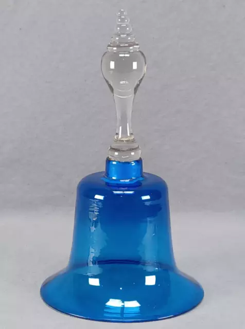 British 19th Century Victorian Hand Blown Cobalt Blue Glass Wedding Bell