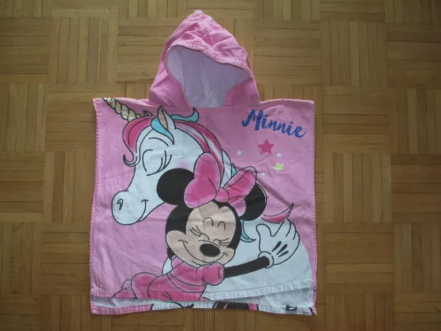 Badeponcho Kapuze Minnie Mouse Einhorn Disney rosa pink 50 x 100 cm - wie NEU