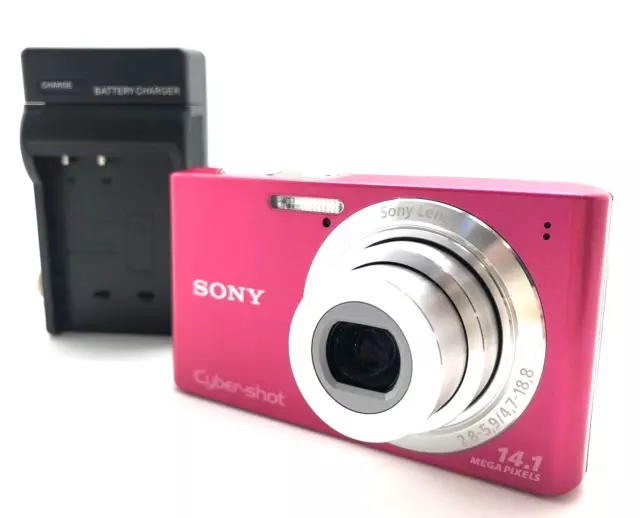 【TOP MINT】Sony Cyber-shot DSC-W610 14.1MP Digital Camera PINK From JAPAN