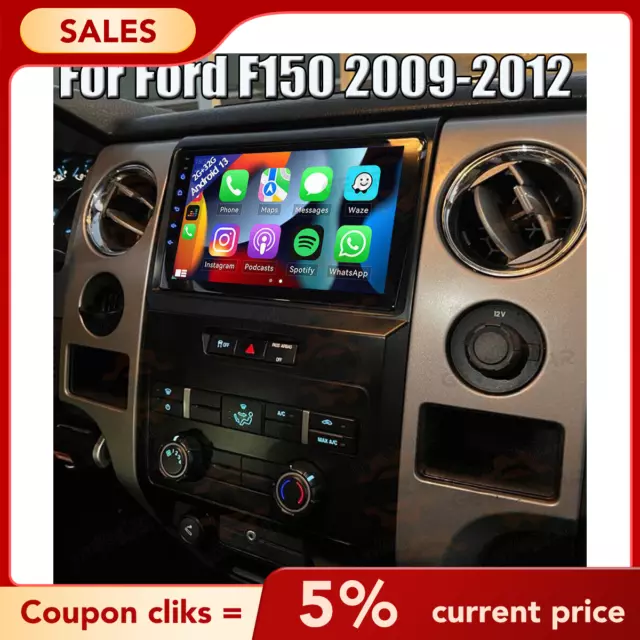 For 2009-2012 Ford F150 WiFi Carplay Radio Android 13.0 RDS GPS Navi AHD 2+32G I