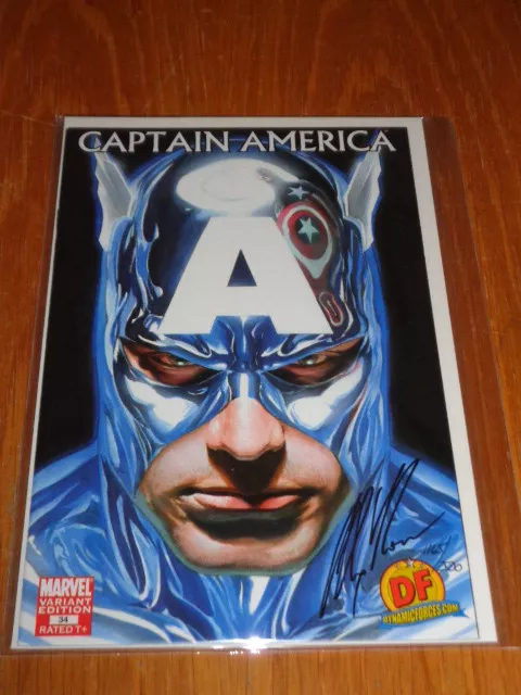 Captain America #34 Marvel Df Signed Alex Ross Variant March 2008 Nm+ (9.6)