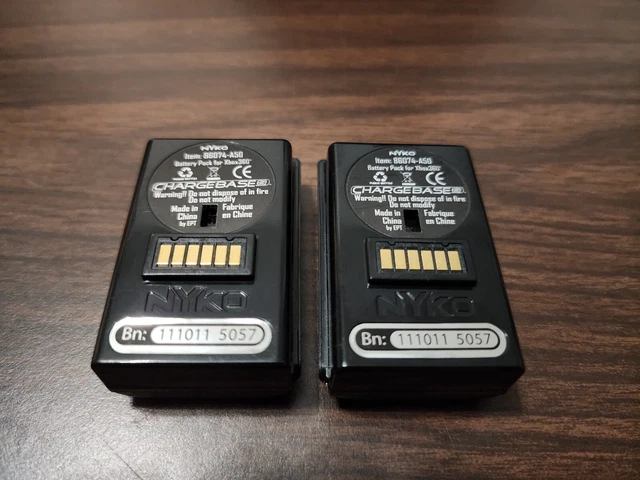 Two Black Xbox 360 Controller Rechargeable Battery Pack Nyko Power Pak