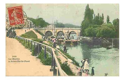 94 - Joinville le Pont - La Marne - Anim�e - Coloris�e - Oblit�ration ronde de 1