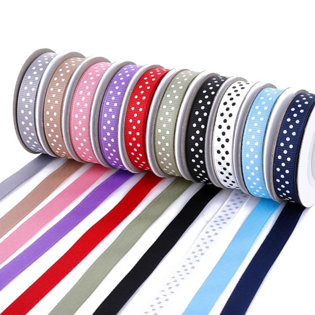 5 Rolls Hair Bows Ribbon Favor Ribbon Floral Ribbon Gift Ribbon Polka Dot 2