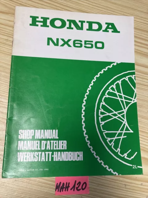 Honda NX650 2L 1990 650 NX supplément manuel revue technique atelier 650NX