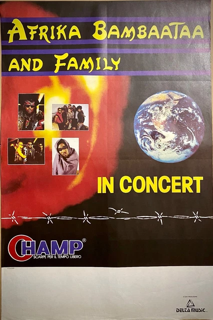 AFRIKA BAMBAATAA AND Family- Poster Originale Pubblicitario - ’ 80