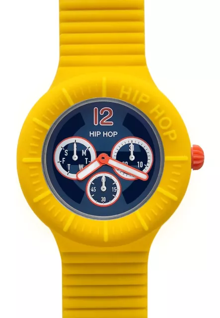 Orologio HIP HOP uomo MULTIFUNZIONE, cinturino in silicone, MULTIFUNZIONE