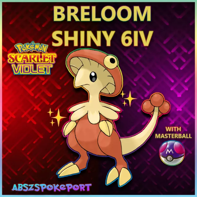 Shiny/non-shiny Shroomish/breloom 6IV Pokémon Scarlet/violet