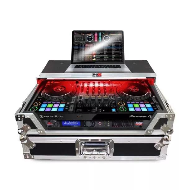 ProX XS-DDJ1000 WLT LED Hard Flight Road Case+Wheels For Pioneer DJ DDJ-1000 SRT