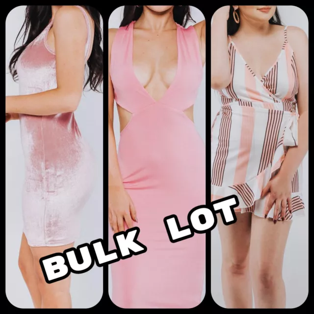 SALE - Bulk Lot 3  Dresses BNWT "Miss Ivy" Sizes S and L (8 or 12), Pink,  Sexy.