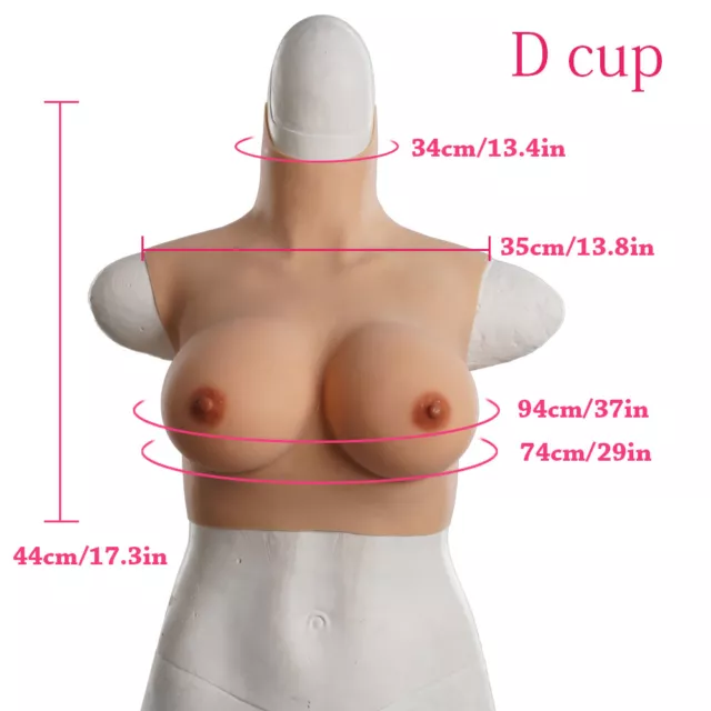 Seins en Silicone à Col Haut Formes D Cup Faux Seins Plus Mince Pour Crossdress 2