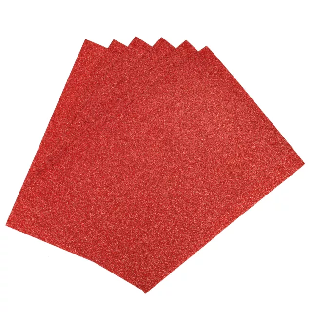 EVA Foam Sheets Glitter Dark Red 10.8 Inch x 8.5 Inch 2mm Thick Craft Foam 10Pcs