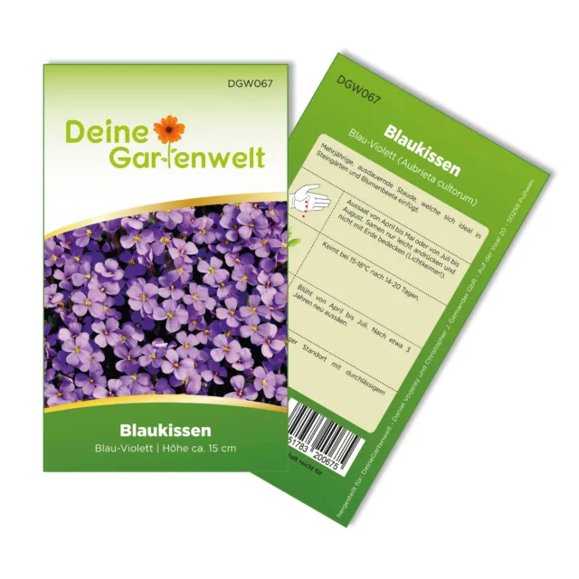 Blaukissen Violett Samen - Aubrieta cultorum - Blaukissensamen - Blumensamen