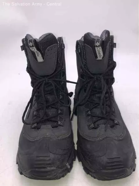 Columbia Mens Arctic Trip Omni Heat Black Round Toe Lace Up Snow Boots Size 9