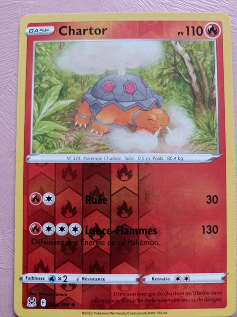 Chartor CARTE POKÉMON REVERSE Chartor 023/196 EB11 Epée Bouclier Origine Perdue ...