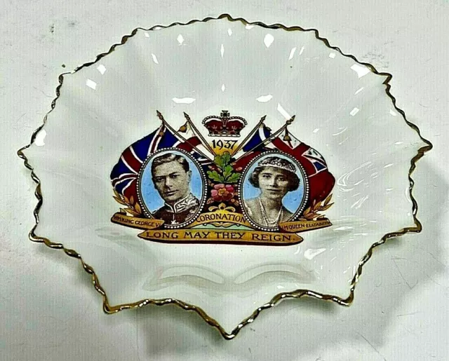 Aynsley King George Vi Queen Elizabeth Coronation 1937 Trinket Dish